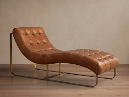 Callaway Leather Chaise