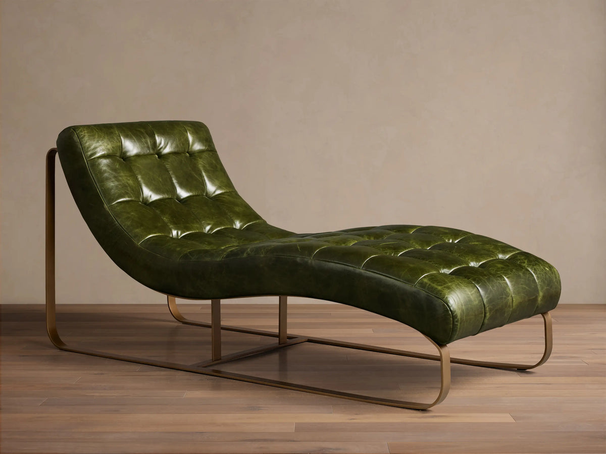 Callaway Leather Chaise