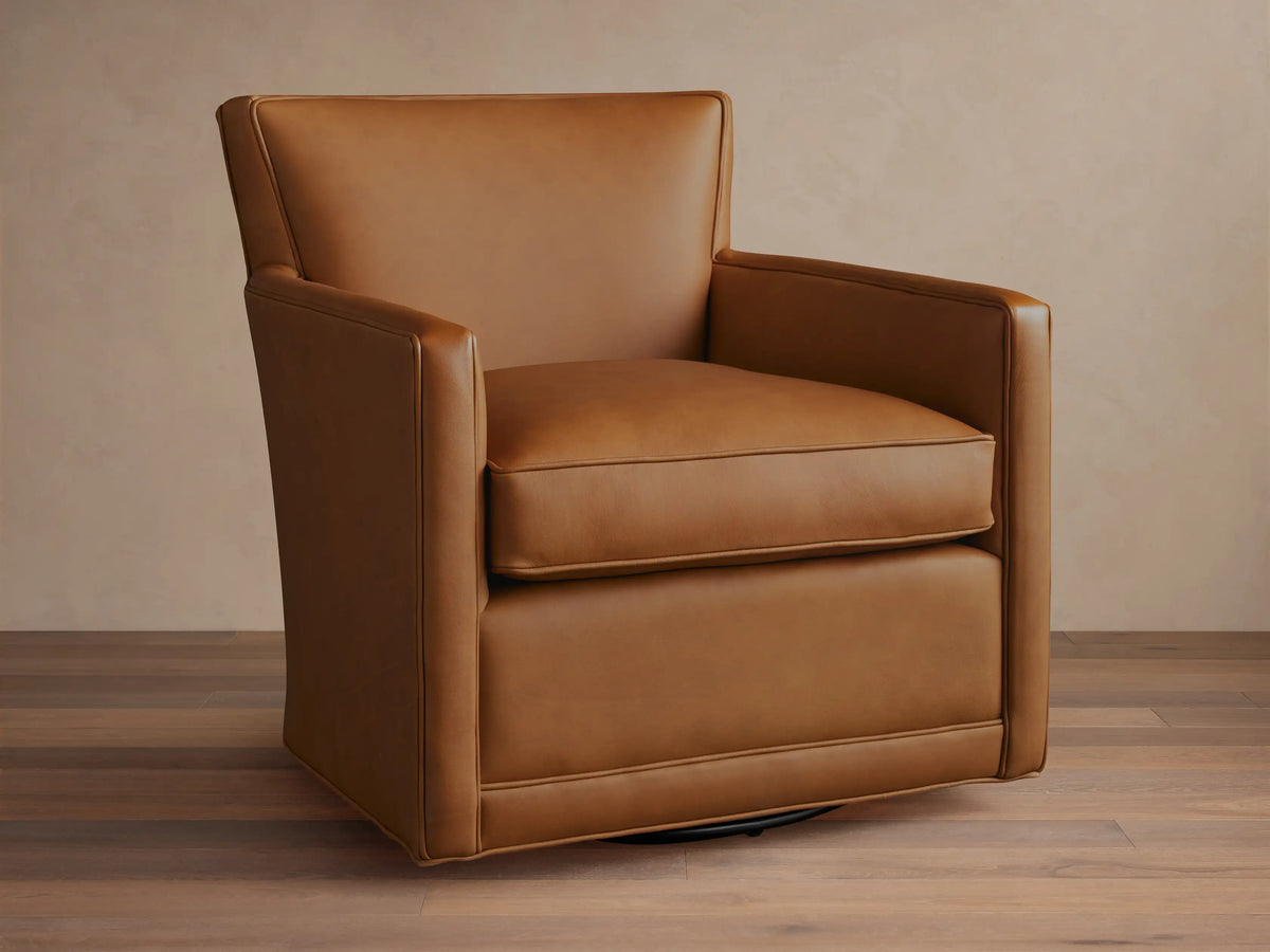 Rudy Leather Swivel Chair