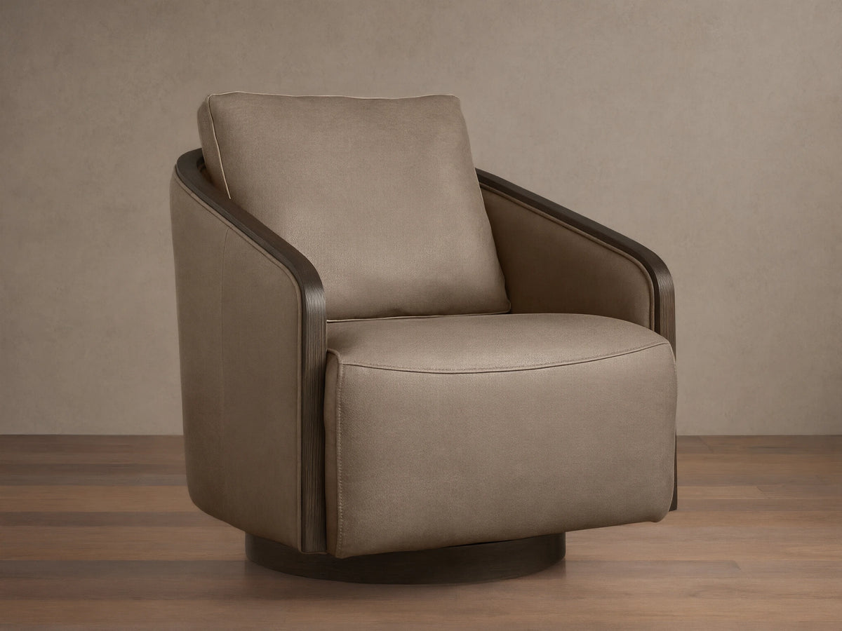 Pomona Leather Swivel Chair