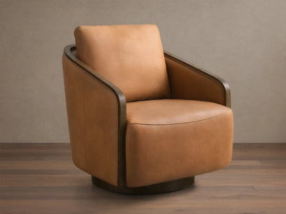Pomona Leather Swivel Chair