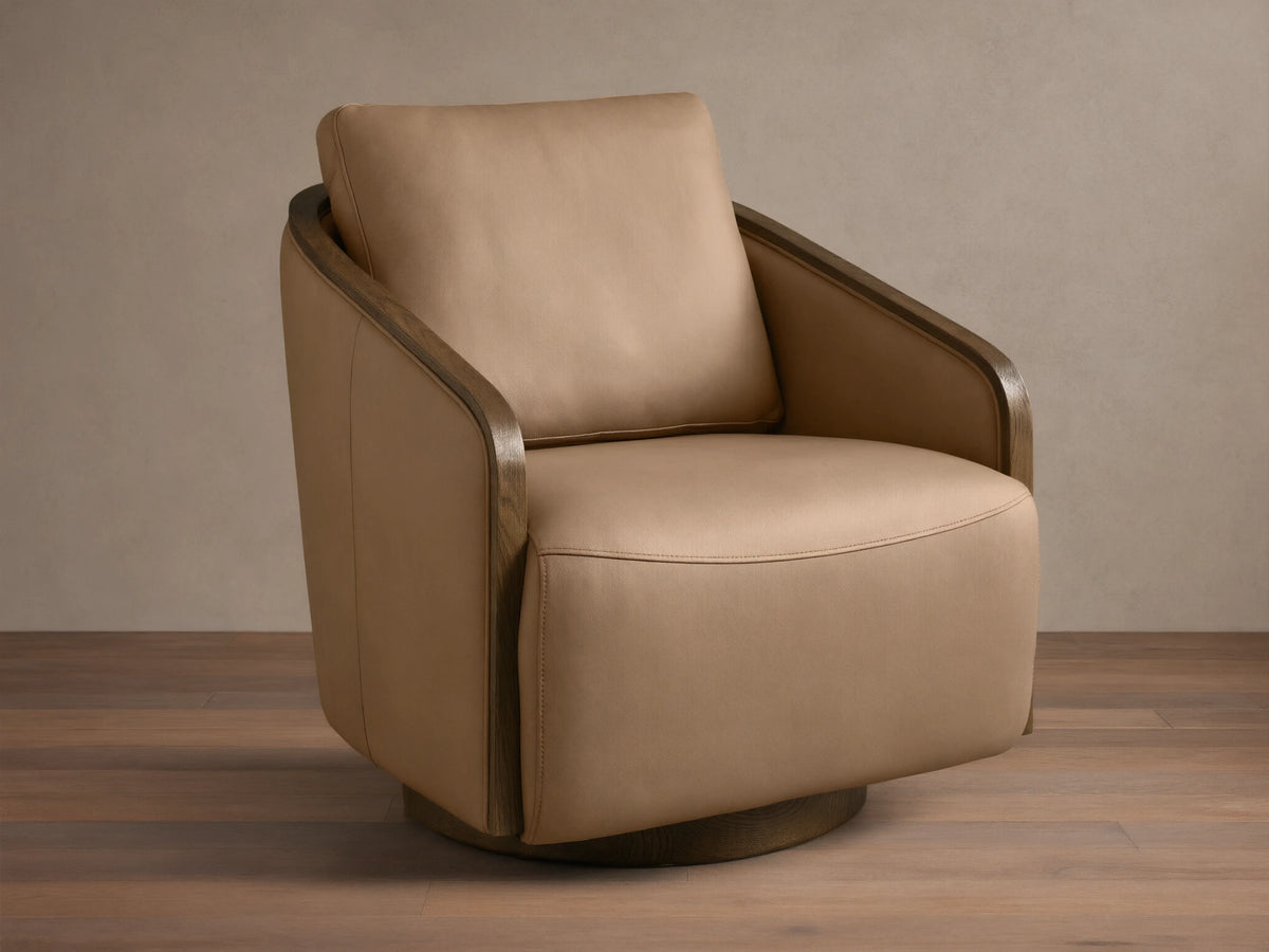 Pomona Leather Swivel Chair