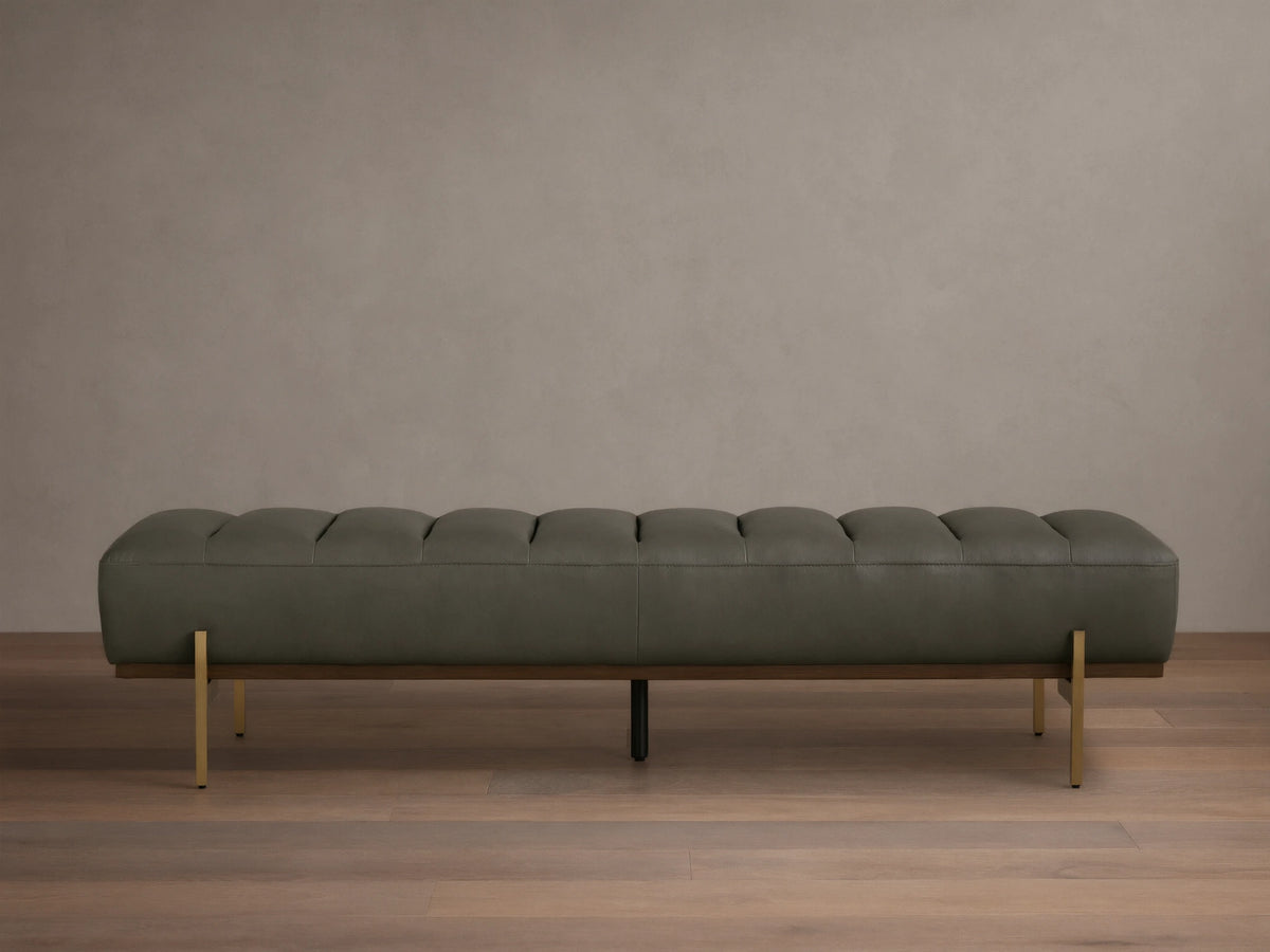 Lansing Leather Bench