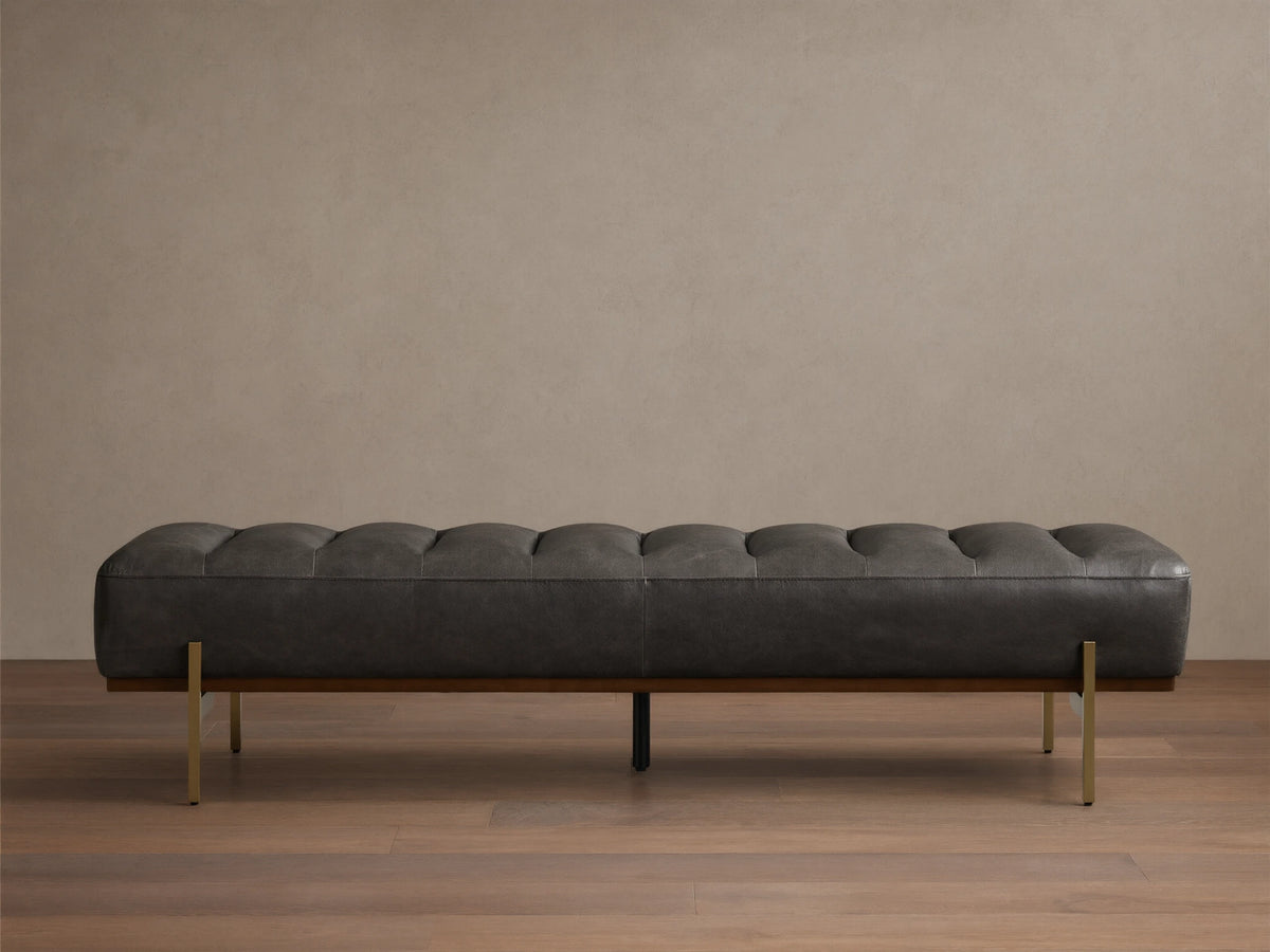 Lansing Leather Bench