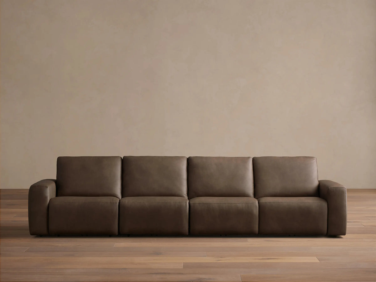 Brennan Leather Four-Piece Motion Sectional