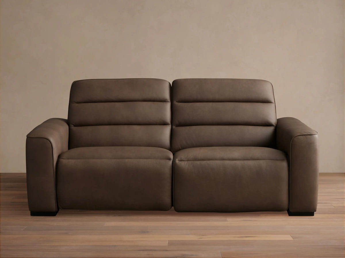 Borough Leather Two-Piece Motion Sofa