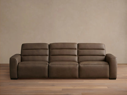 Borough Leather Three-Piece Motion Sofa