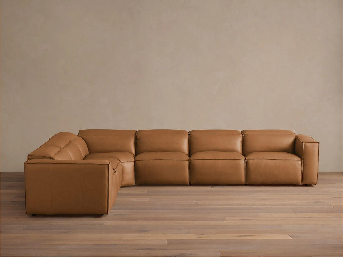 Coburn Leather Six Piece Motion Sectional