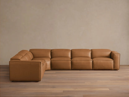 Coburn Leather Six Piece Motion Sectional
