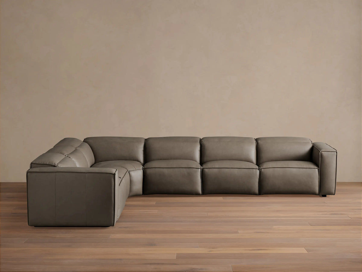 Coburn Leather Six Piece Motion Sectional