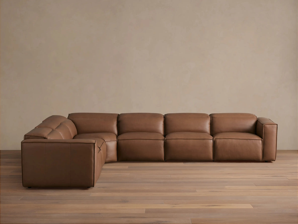 Coburn Leather Six Piece Motion Sectional
