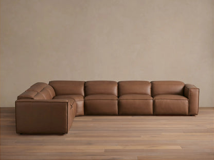 Coburn Leather Six Piece Motion Sectional