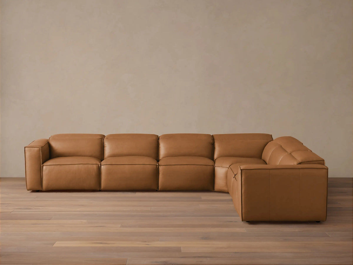 Coburn Leather Six Piece Motion Sectional
