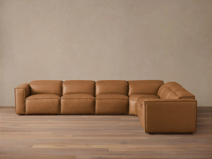 Coburn Leather Six Piece Motion Sectional