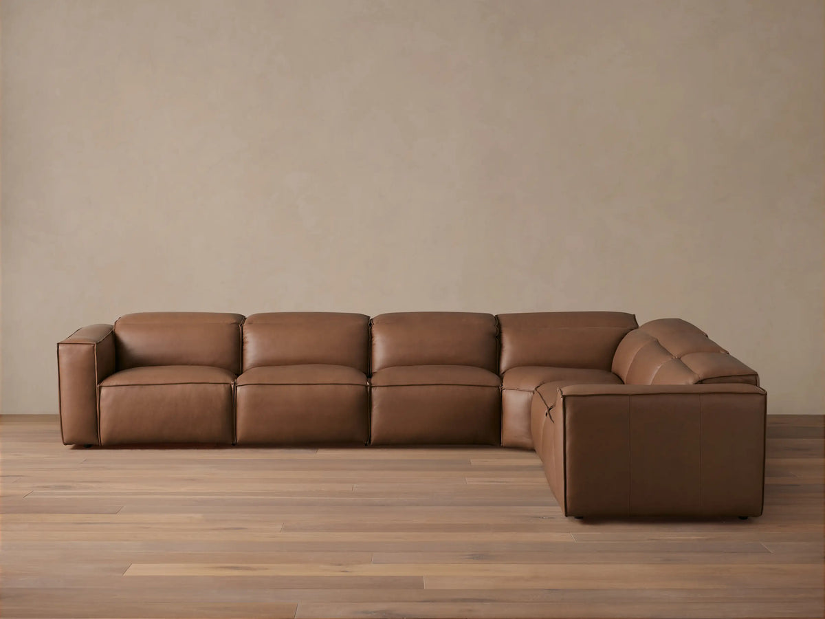 Coburn Leather Six Piece Motion Sectional