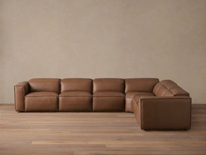 Coburn Leather Six Piece Motion Sectional