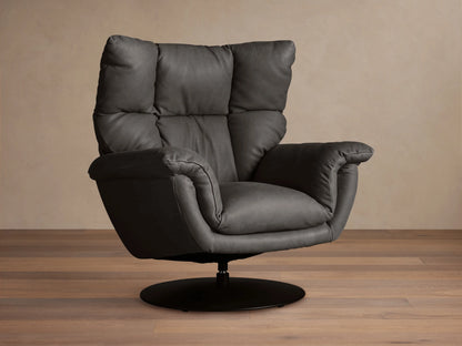 Deacon Leather Swivel Recliner