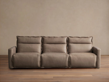Rowland Leather Three-Piece Motion Modular Sofa