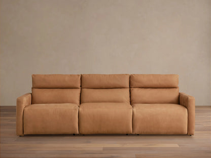 Rowland Tailored Leather Three-Piece Motion Modular Sofa