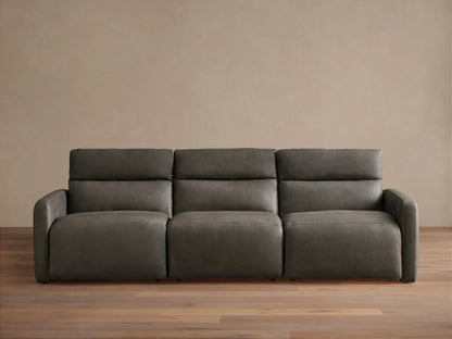 Rowland Tailored Leather Three-Piece Motion Modular Sofa
