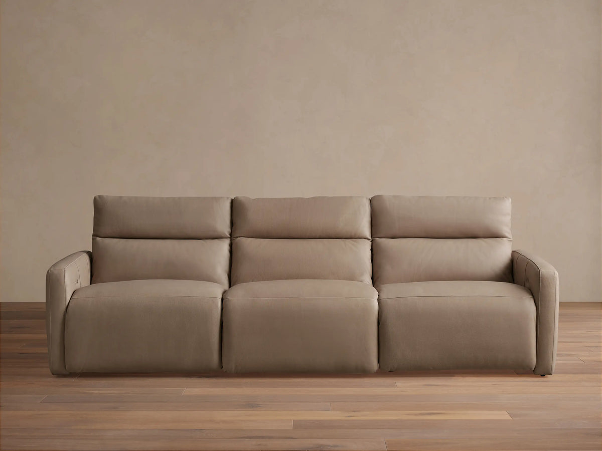 Rowland Tailored Leather Three-Piece Motion Modular Sofa