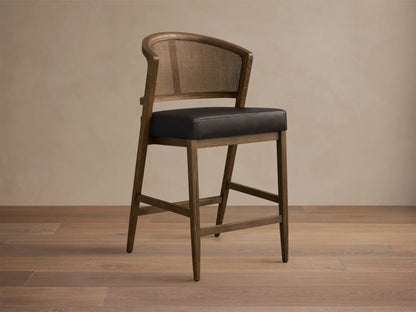 Aimee Faux Leather Armless Stool