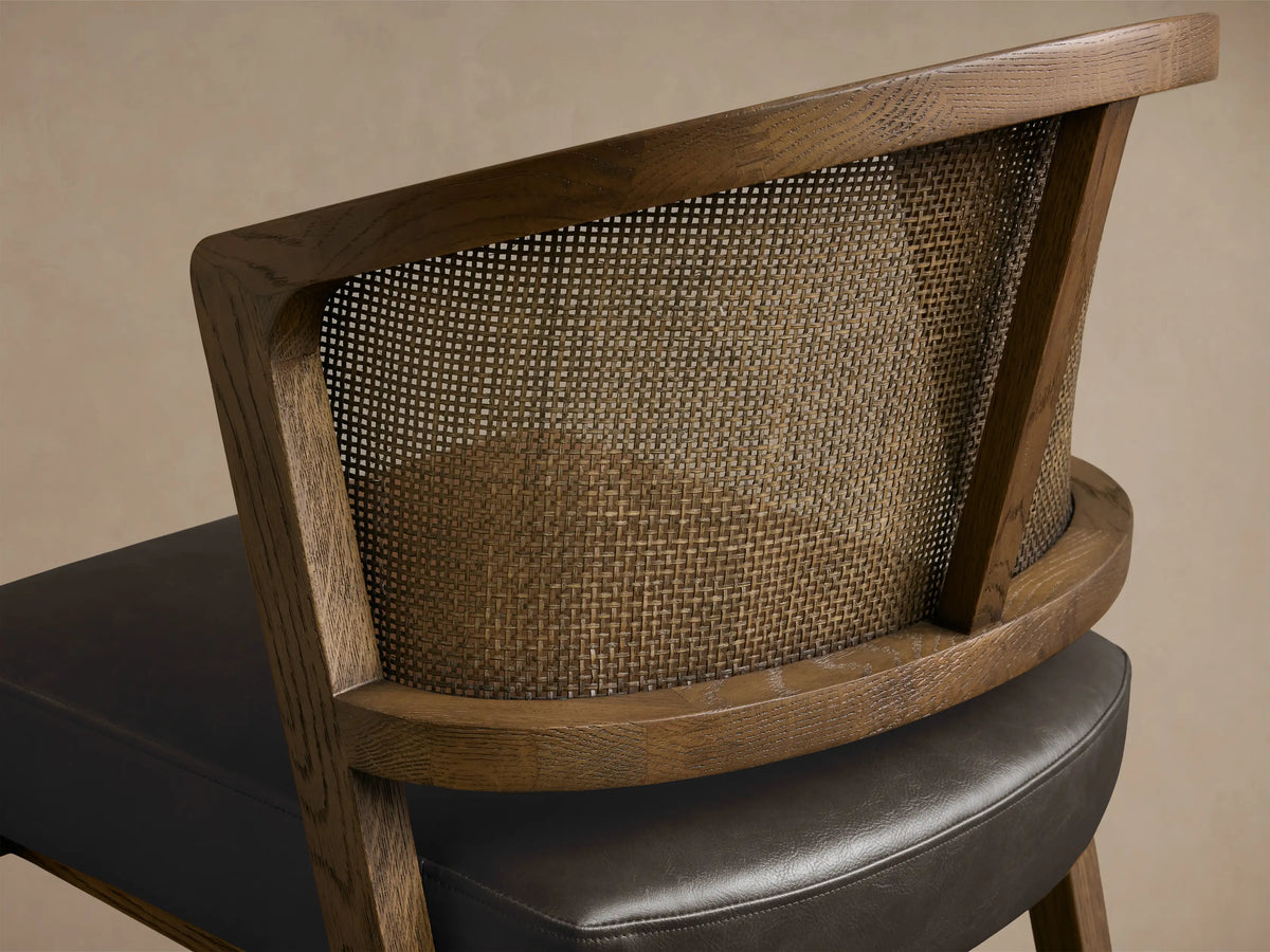 Aimee Cane Back Armless Counter Stool in Mocha and Oxnard Chocolate (3 of 4)
