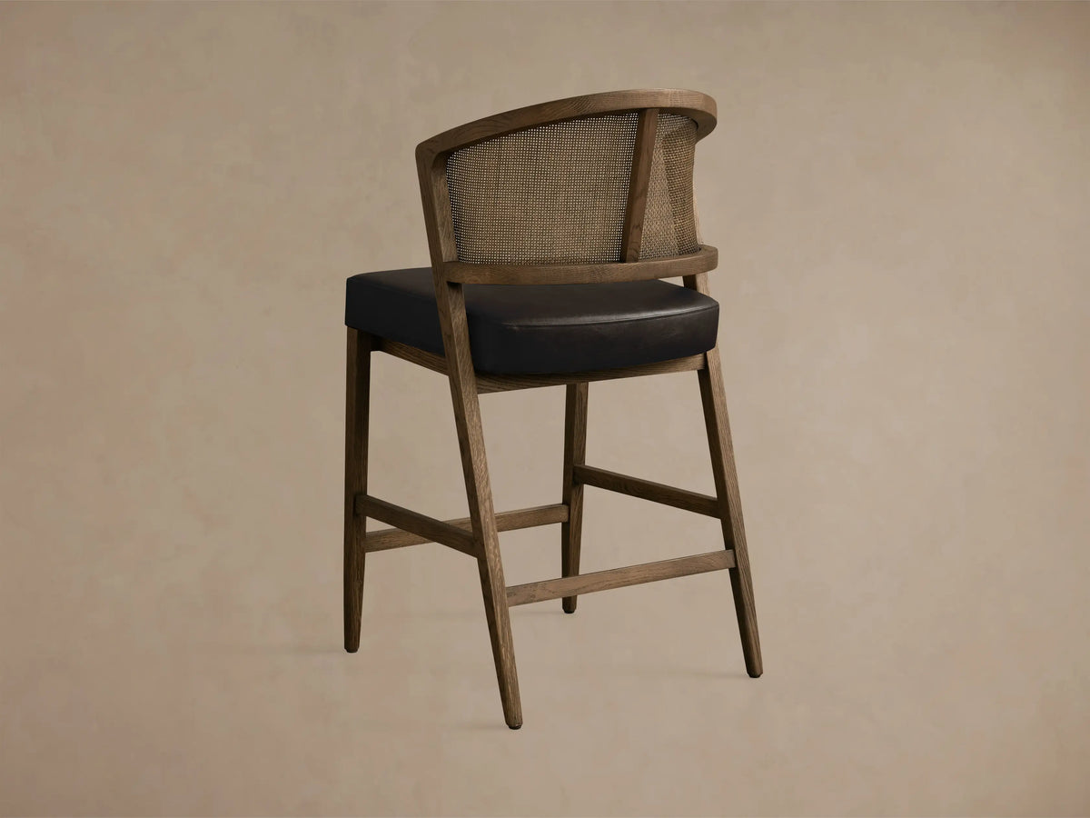 Aimee Cane Back Armless Counter Stool in Mocha and Oxnard Chocolate (2 of 4)