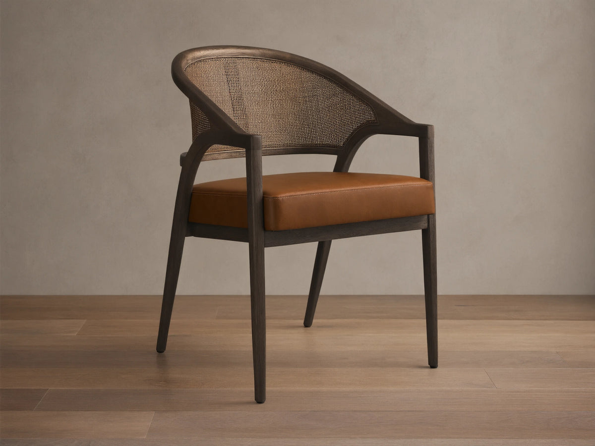 Aimee Faux Leather Dining Arm Chair