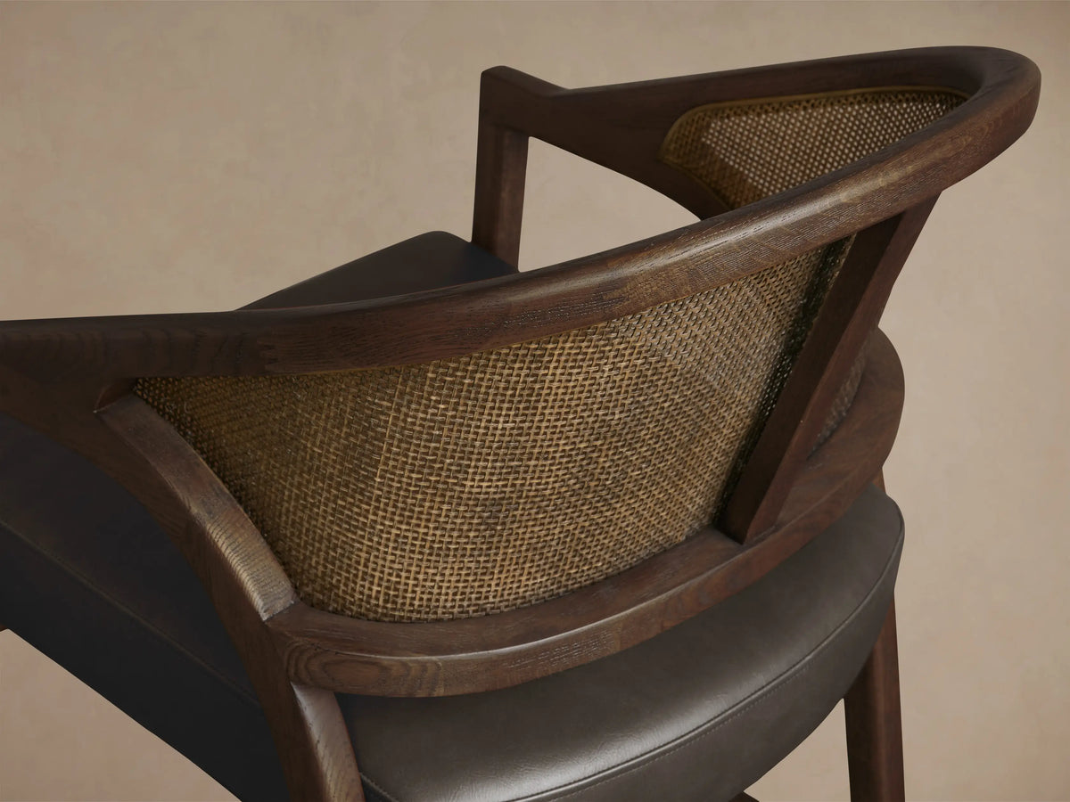 Aimee Cane Back Arm Barstool in Mocha and Oxnard Chocolate (3 of 4)