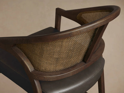 Aimee Cane Back Arm Barstool in Mocha and Oxnard Chocolate (3 of 4)