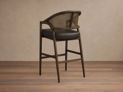 Aimee Cane Back Arm Barstool in Mocha and Oxnard Chocolate (2 of 4)