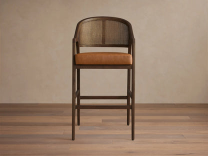 Aimee Cane Back Arm Barstool in Mocha and Oxnard Camel (4 of 4)
