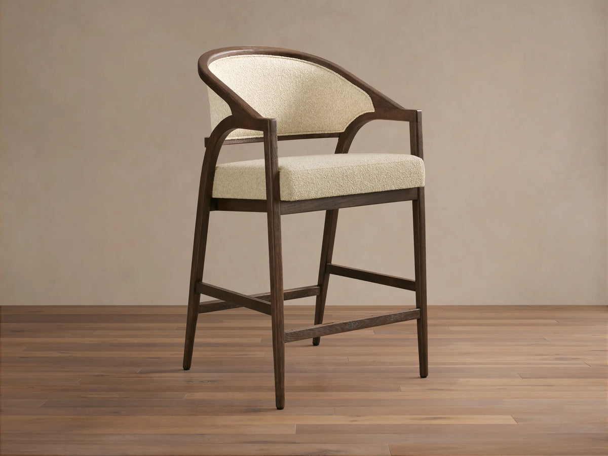 Aimee Upholstered Back Counter Stool