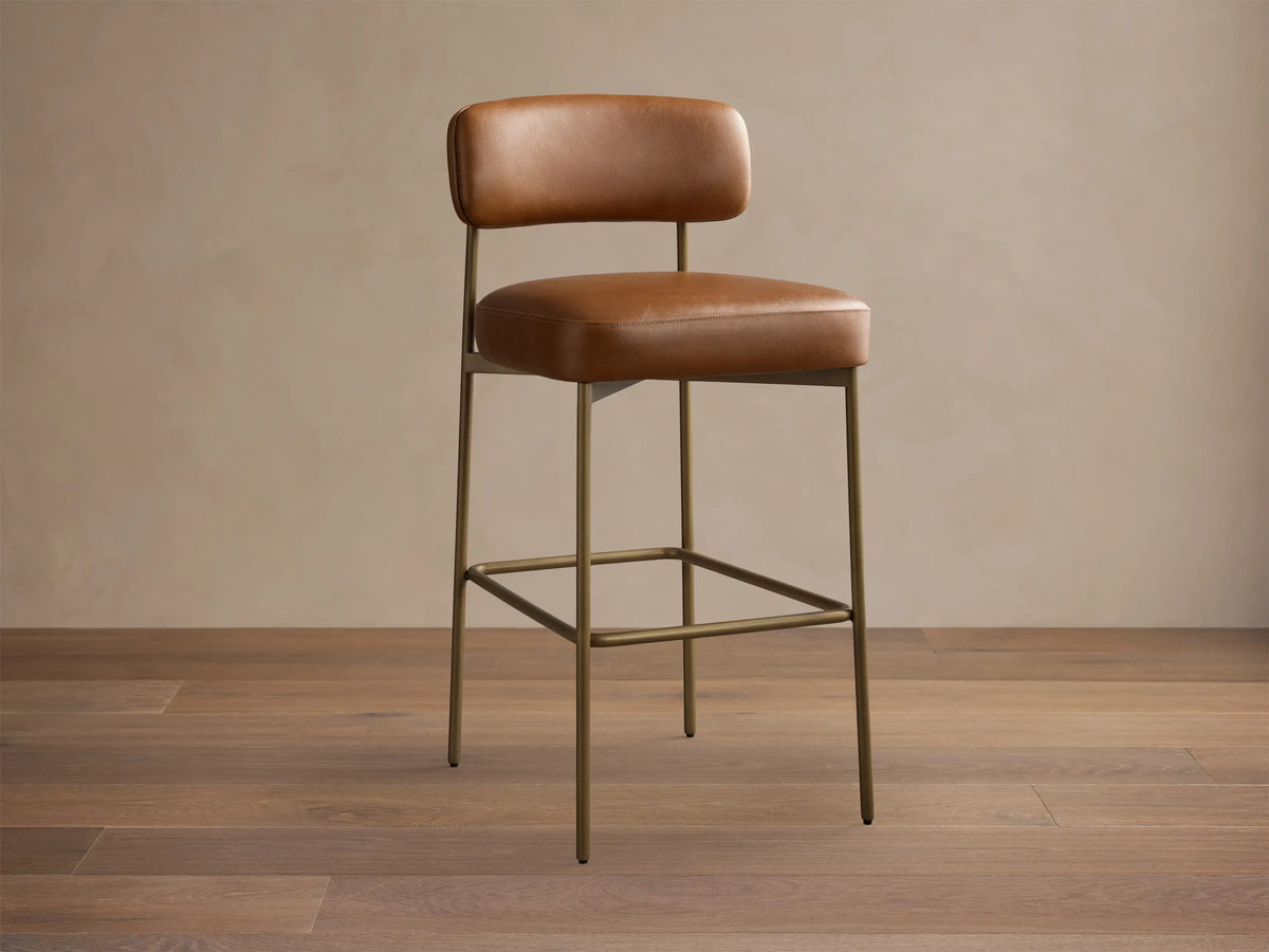 Billie Stool in Faux Leather