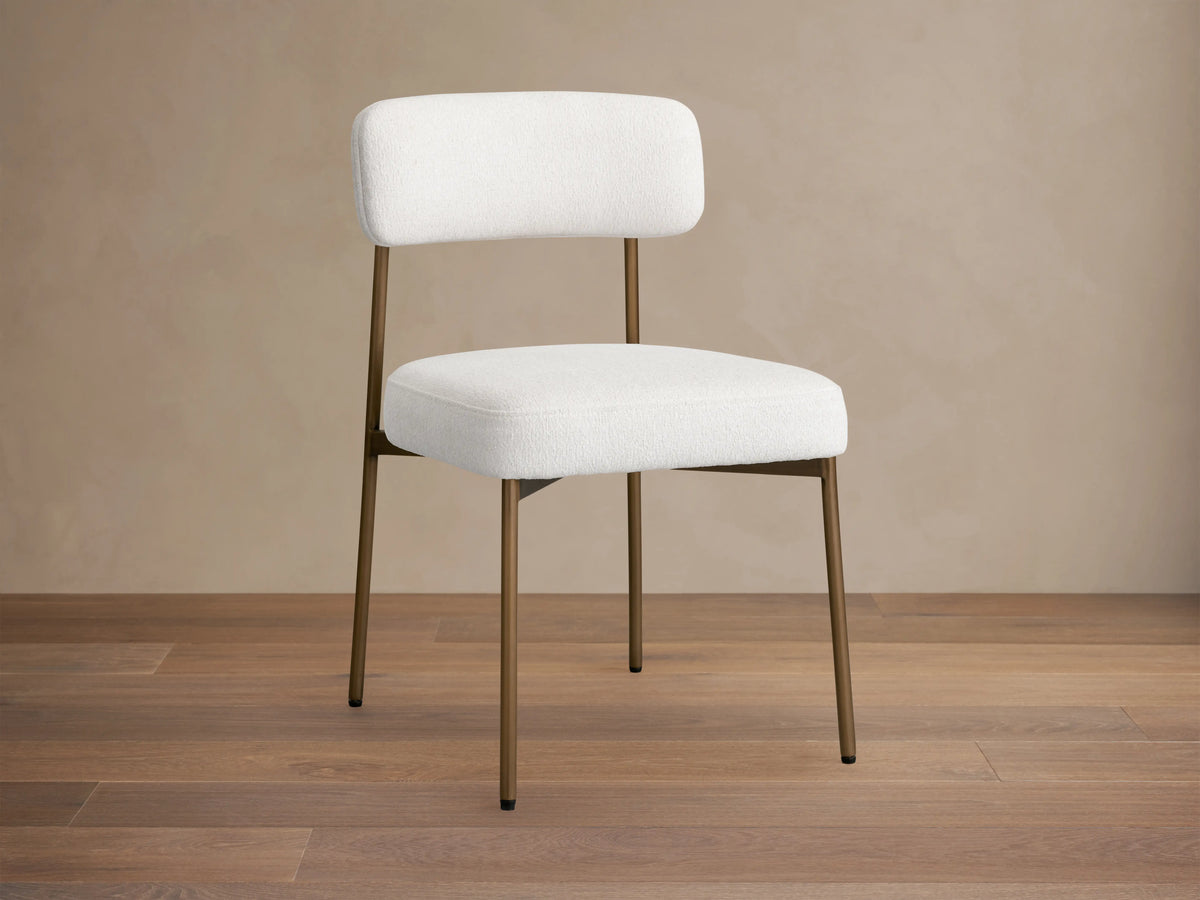 Billie Dining Chair in Antique Brass