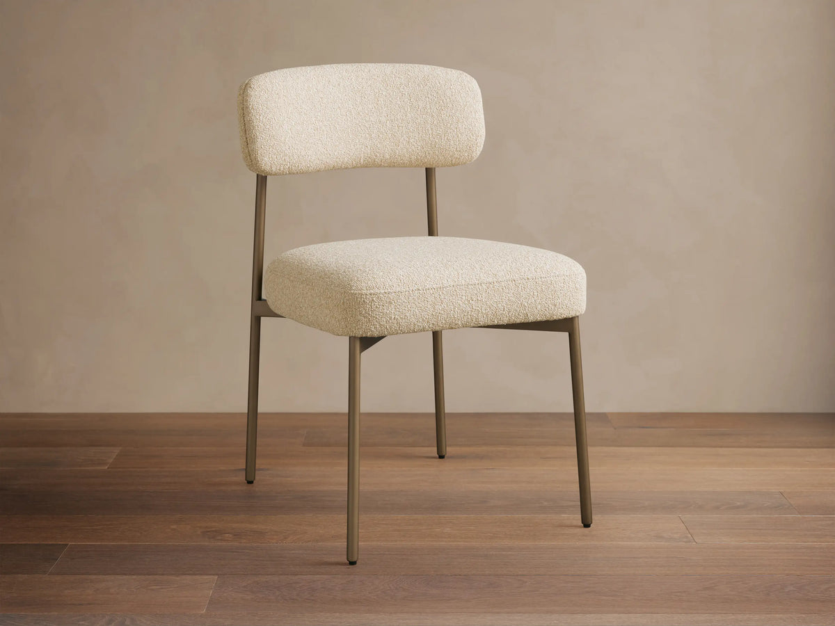 Billie Dining Chair in Antique Brass
