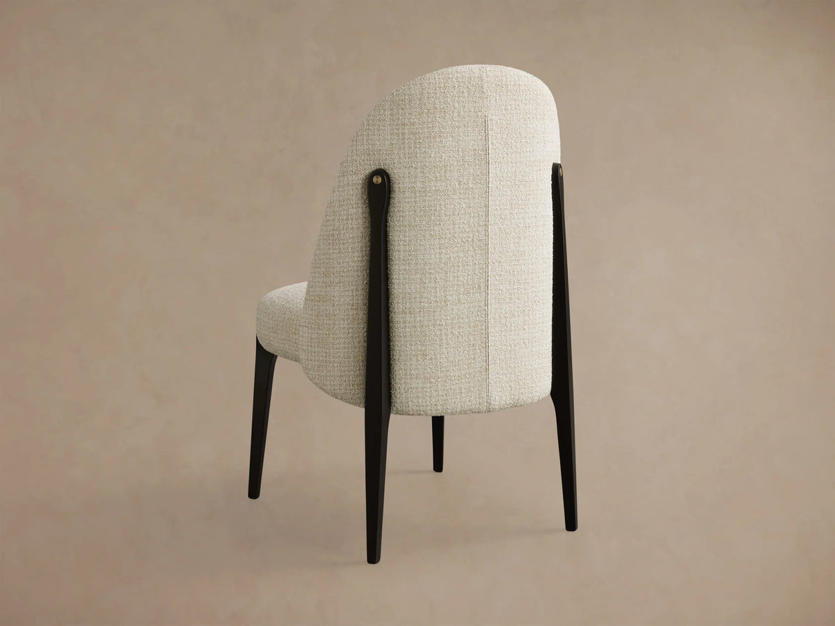 Bottoni Side Chair in Matilda Cashmere and Vesuvio Black (3 of 5)