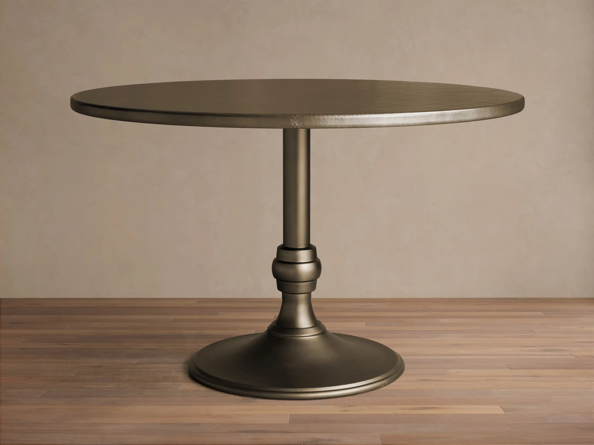 Recycled Metal Dining Table with Wade Base