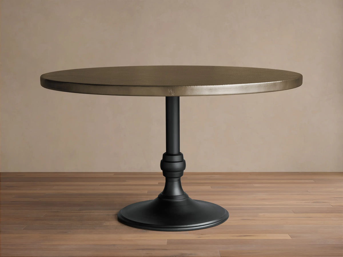 Recycled Metal Dining Table with Wade Base