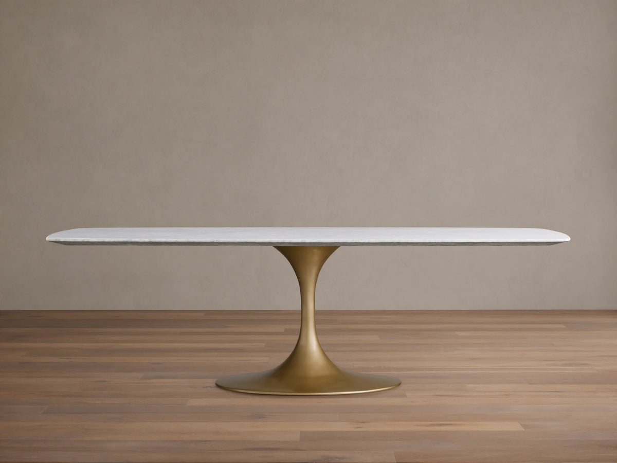 Saint Germain Stone Dining Table with Launette Base