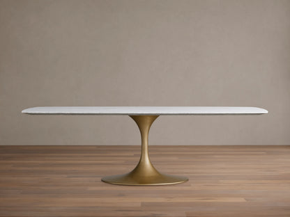 Saint Germain Stone Dining Table with Launette Base