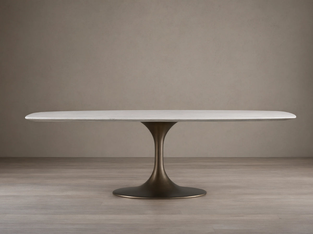 Saint Germain Stone Dining Table with Launette Base