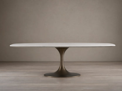 Saint Germain Stone Dining Table with Launette Base