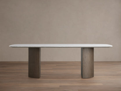 Saint Germain Stone Dining Table with Dauphine Base