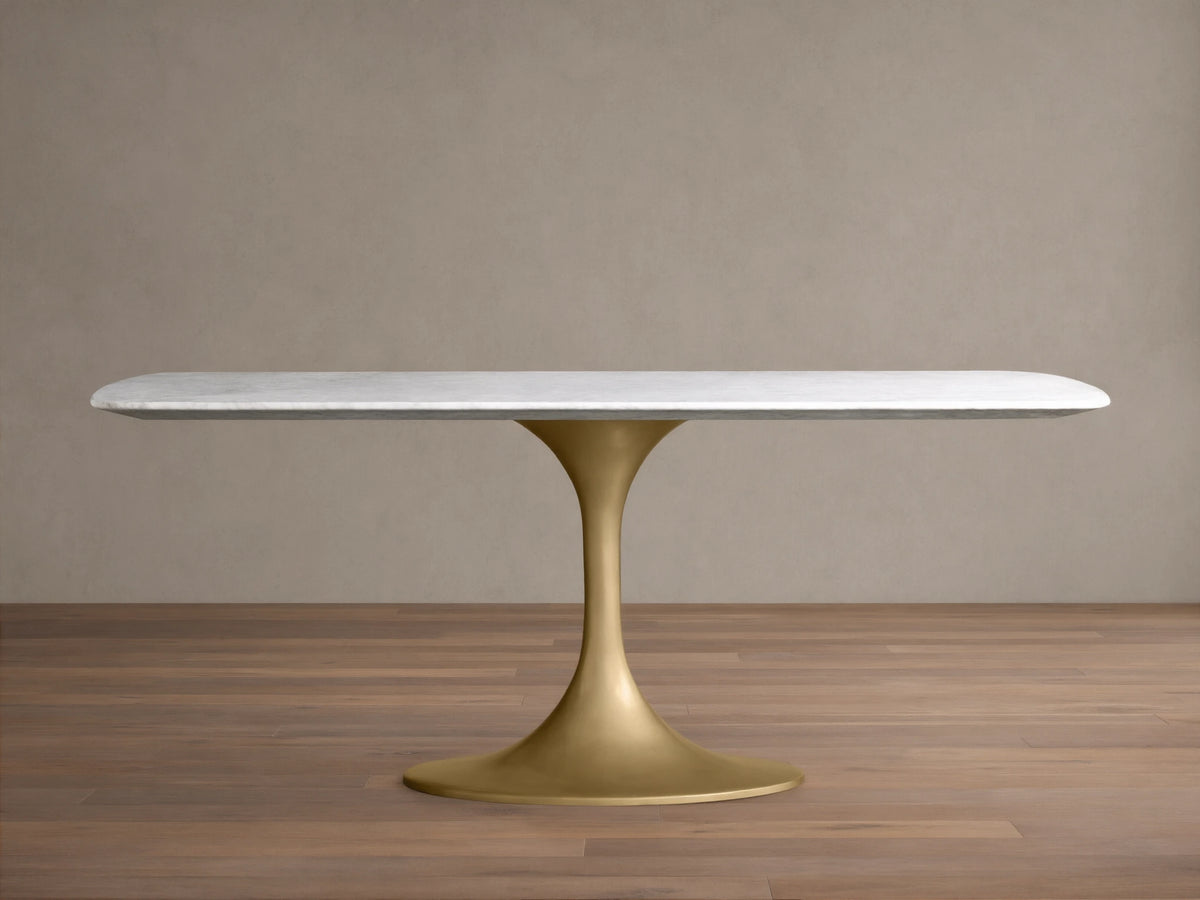Saint Germain Stone Dining Table with Launette Base
