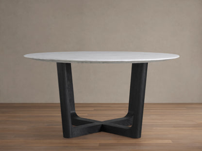 Saint Germain Round Stone Dining Table with Rennes Base