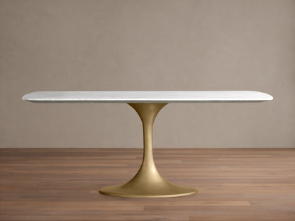 Saint Germain Stone Dining Table with Launette Base