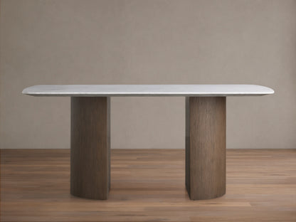Saint Germain Stone Dining Table with Dauphine Base