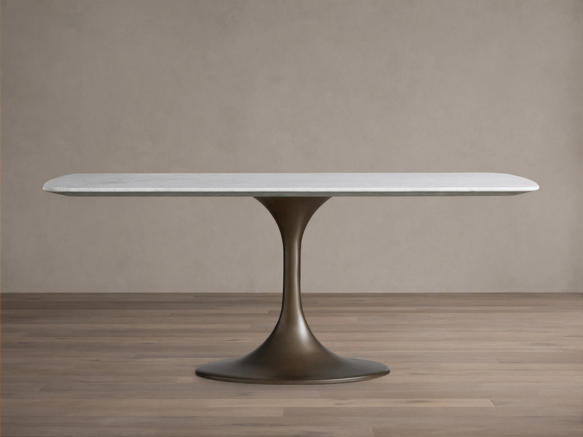 Saint Germain Stone Dining Table with Launette Base